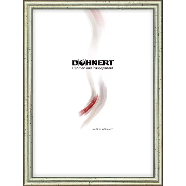 Cadre en bois sur mesure Aldgate East argent | verre standard (2 mm)