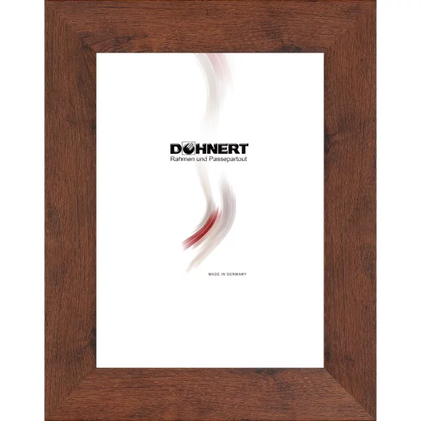 Kunststoff Bilderrahmen Arnos Grove 30x30 cm | Nussbraun | Normalglas (2 mm)