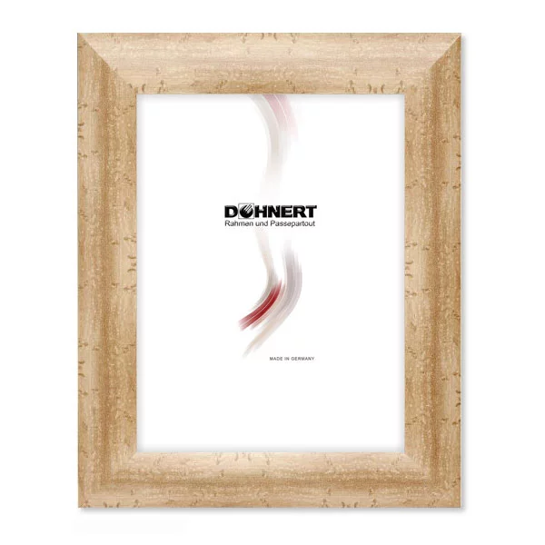 Cadre en plastique sur mesure "Bank" brun naturel | verre standard (2 mm)