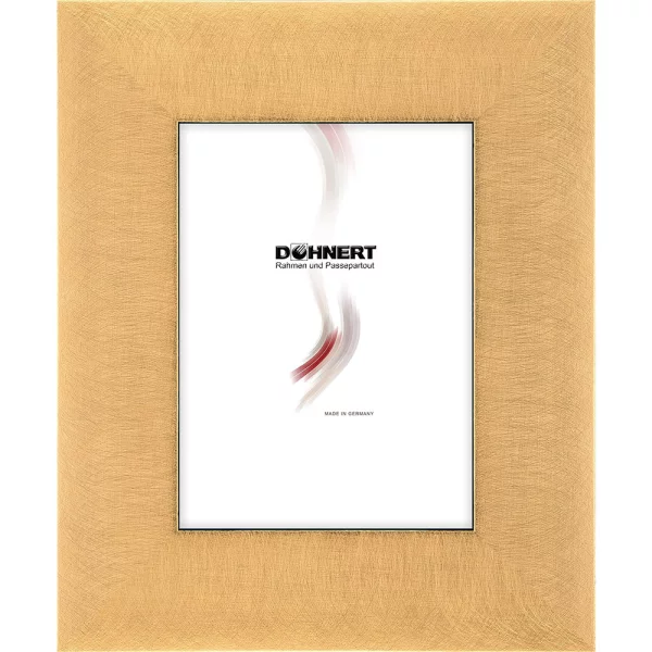 Kunststoff Bilderrahmen Barbican 13x18 cm | Gold hell gebürstet | Normalglas (2 mm)
