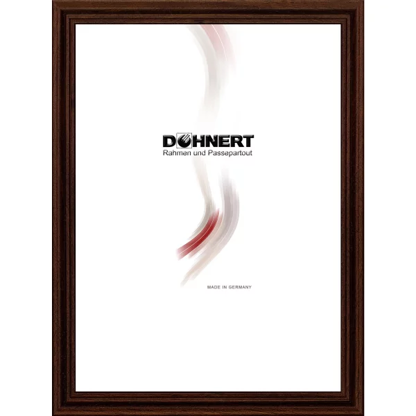 Holz Bilderrahmen Barkingside 10x10 cm | Dunkelbraun | Normalglas (2 mm)