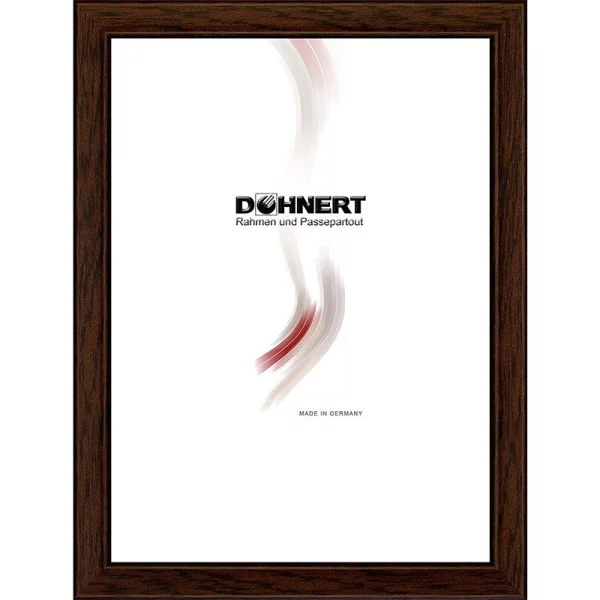 Holz Bilderrahmen Bond 10x10 cm | Dunkelbraun | Normalglas (2 mm)