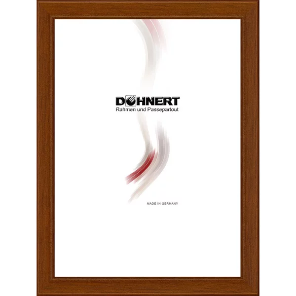 Holz Bilderrahmen Bond 10x10 cm | Rotbraun | Normalglas (2 mm)