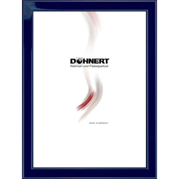 Cadre en bois Mill Hill 20x25 cm | bleu foncé brillant | verre standard (2 mm)