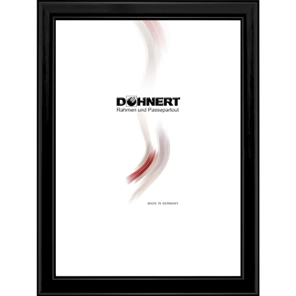 Cadre en bois sur mesure Mill Hill noir brillant | verre standard (2 mm)