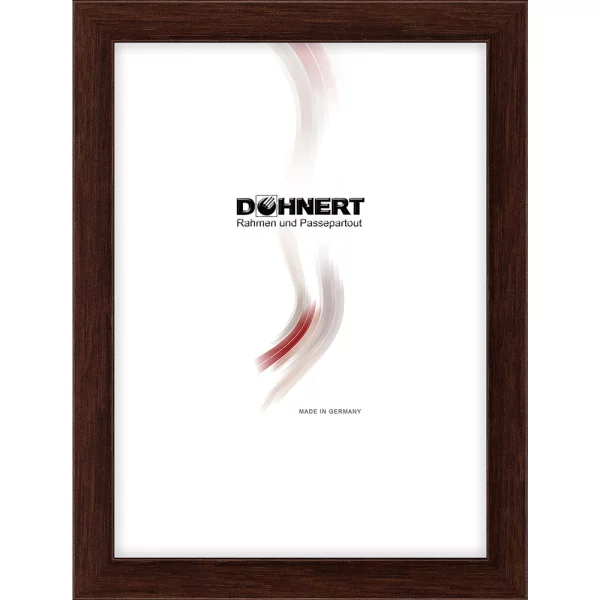 Holz Bilderrahmen Brent Cross 10x10 cm | Dunkelbraun | Normalglas (2 mm)