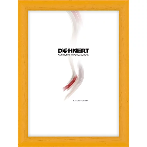 Holz Bilderrahmen Buckhurst Hill 10x10 cm | Gelb | Normalglas (2 mm)