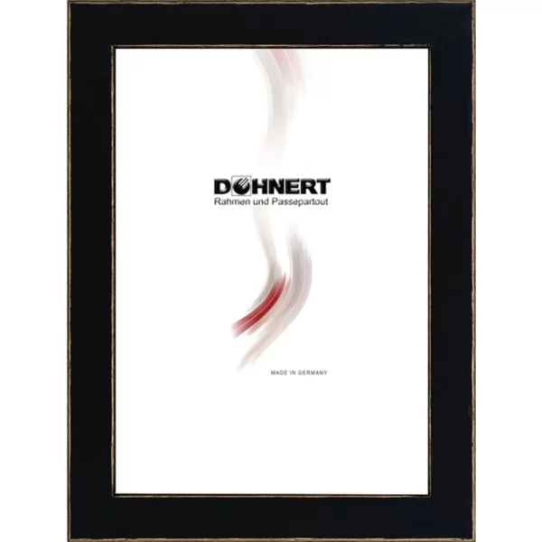 Holz Bilderrahmen Chancery Lane 10x10 cm | Schwarz | Normalglas (2 mm)