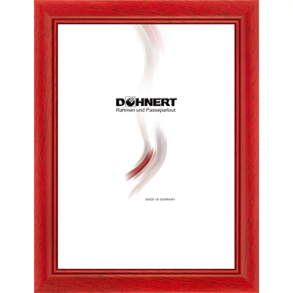 Holz Bilderrahmen Charing Cross 10x10 cm | Rot glänzend | Normalglas (2 mm)