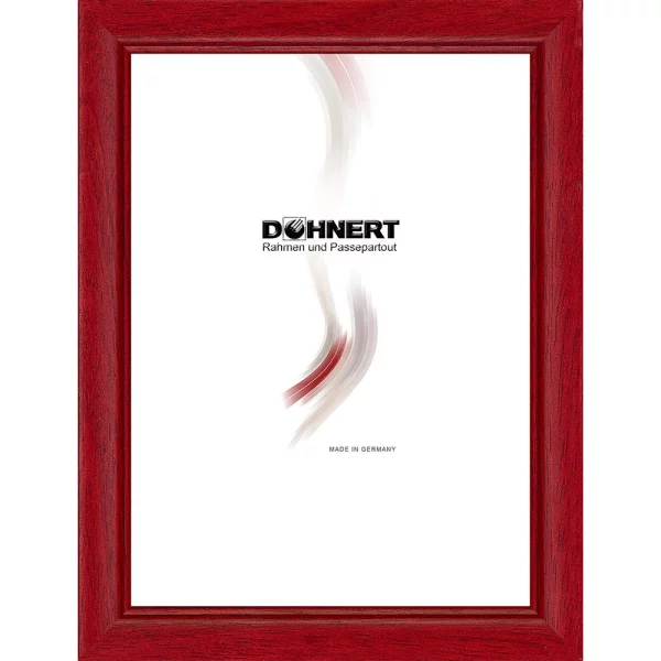 Cadre en bois sur mesure Charing Cross bordeaux brillant | verre standard (2 mm)