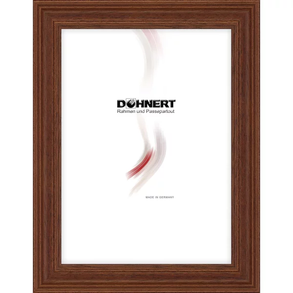 Cadre en bois sur mesure Dollis Hill brun | verre standard (2 mm)