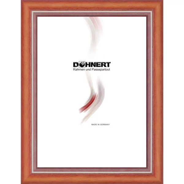 Holz Bilderrahmen Zuschnitt East Acton Orange dunkel | Normalglas (2 mm)