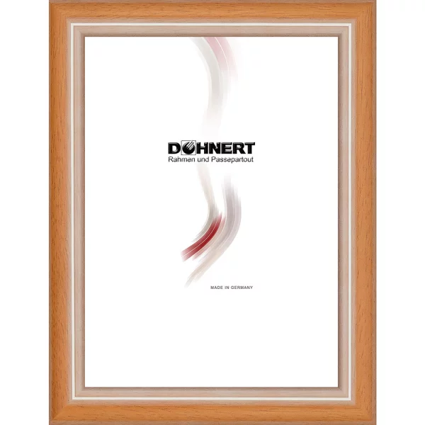 Holz Bilderrahmen Zuschnitt East Acton Orange hell | Normalglas (2 mm)