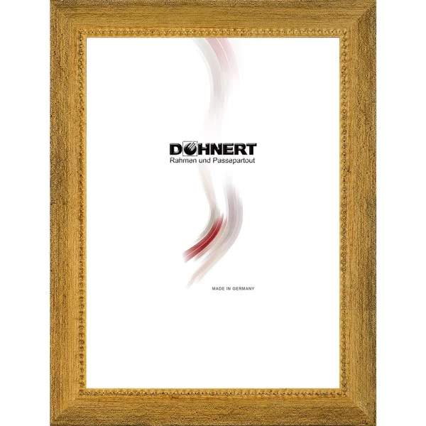 Cadre en bois sur mesure Maldon or foncé | verre standard (2 mm)