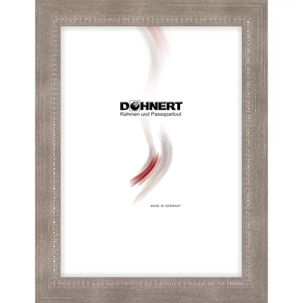 Holz Bilderrahmen Romford 10x10 cm | Graubraun-Silber | Normalglas (2 mm)