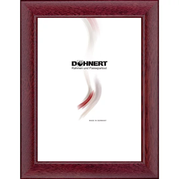Holz Bilderrahmen Embankment 10x10 cm | Mahagoni | Normalglas (2 mm)