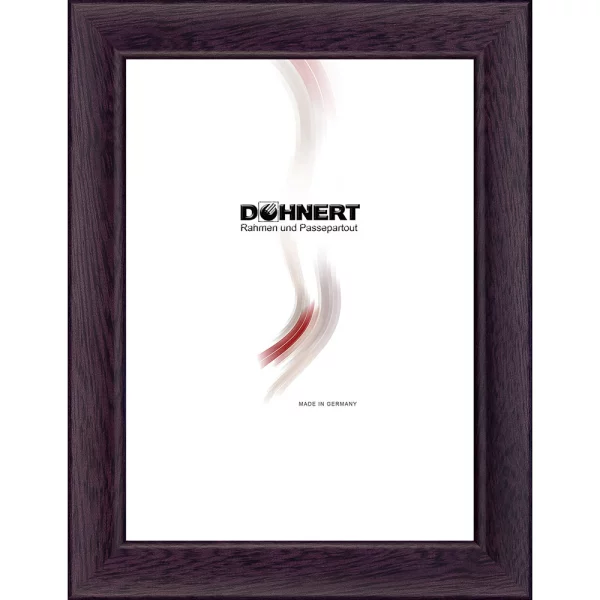 Holz Bilderrahmen Embankment 10x10 cm | Pflaume dunkel, matt | Normalglas (2 mm)