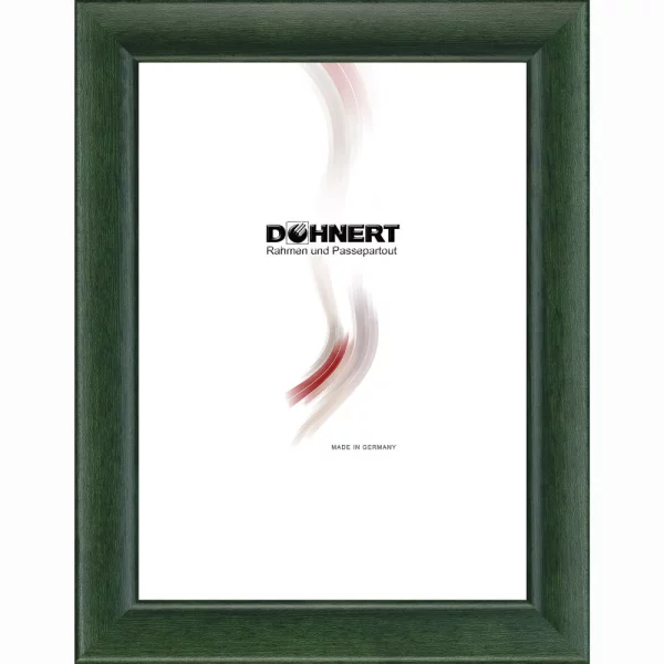 Cadre en bois sur mesure Embankment vert | verre standard (2 mm)