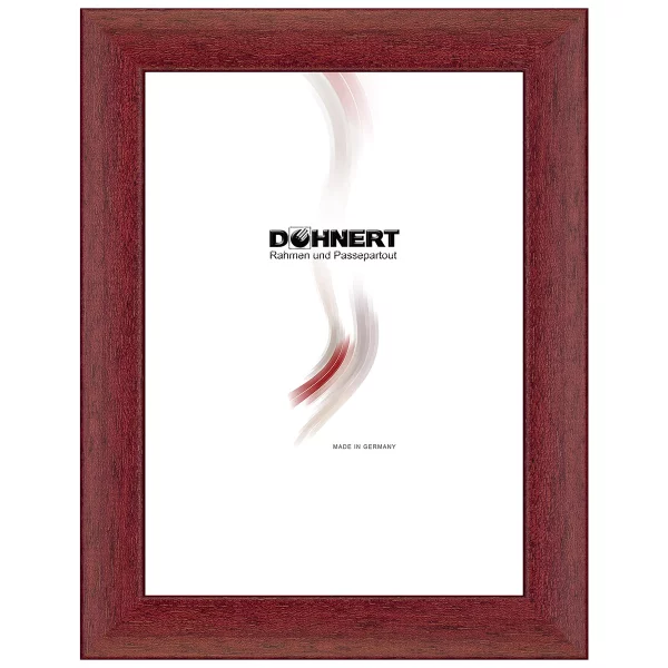 Houten lijst op maat Binfield bordeaux | normaal glas (2 mm)