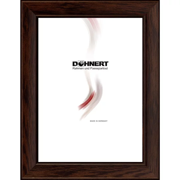 Holz Bilderrahmen Zuschnitt Binfield Dunkelbraun | Normalglas (2 mm)