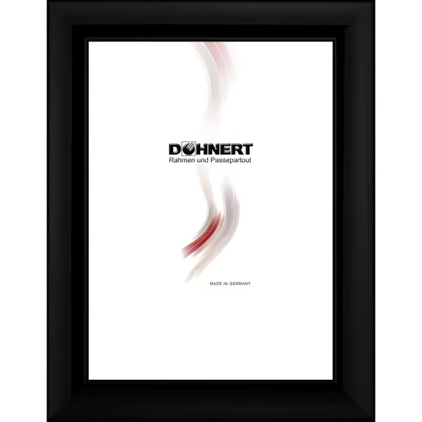 Cadre en bois sur mesure Alexandra noir | verre standard (2 mm)