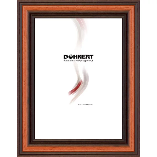 Cadre en bois sur mesure Greenford brun | verre standard (2 mm)