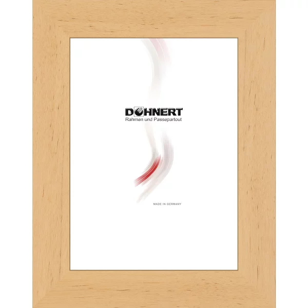 Cadre en bois sur mesure Harrow naturel | verre standard (2 mm)