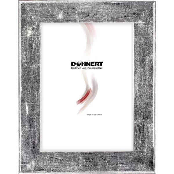 Holz Bilderrahmen Highbury 9x13 cm | Dunkelsilber | Normalglas (2 mm)
