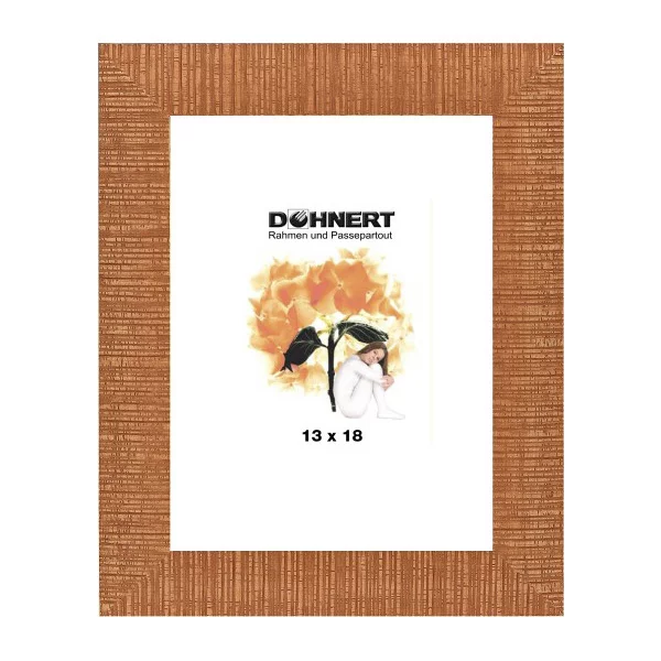 Cadre en bois sur mesure Hillingdon terre cuite | verre standard (2 mm)