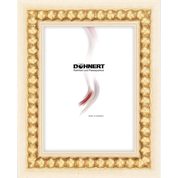 Cadre en bois sur mesure Bromley blanc | verre standard (2 mm)