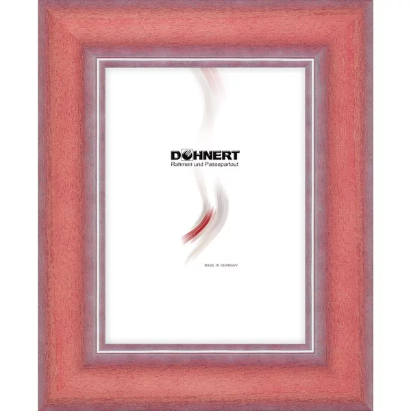 Holz Bilderrahmen Piccadilly Circus 10x10 cm | Rot | Normalglas (2 mm)