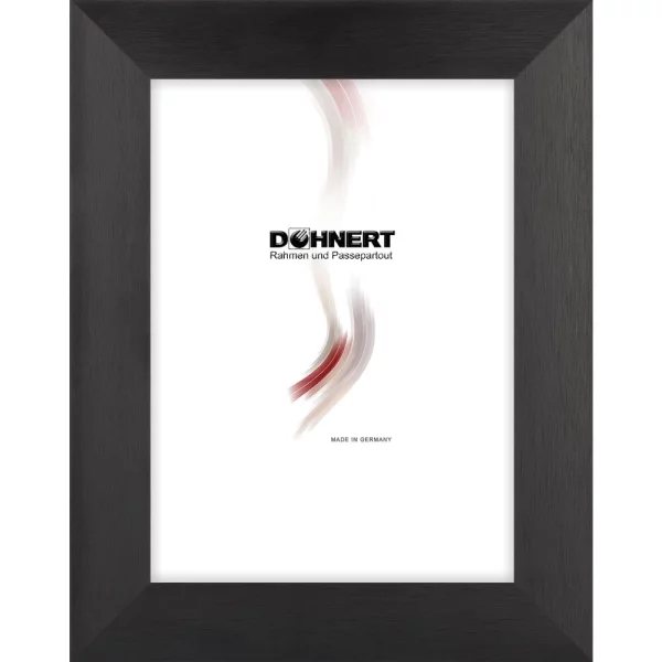 Aluminium Bilderrahmen Alaska 15x20 cm | Schwarz matt | Normalglas (2 mm)