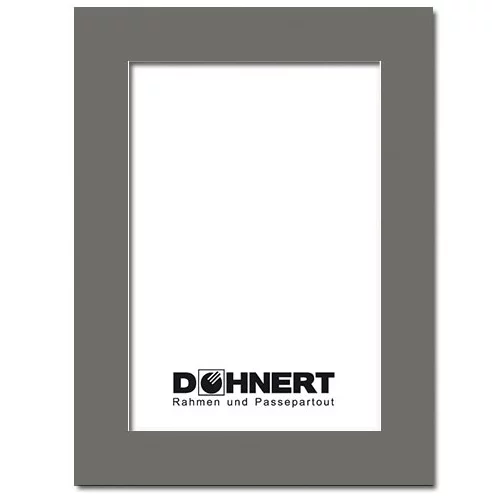 Passepartout mit individuellem Ausschnitt 30x40 cm | Leitzgrau