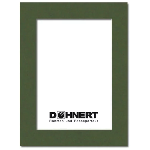Passe-partout avec coupe individuelle 50x70 cm | vert mousse