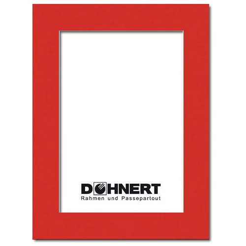 Fertig-Passepartout 20x30 cm (15x20 cm) | Feuerrot