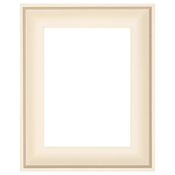 Schattenfugenrahmen Whitechapel 50x60 cm | Creme | Leerrahmen (ohne Glas und Rückwand)
