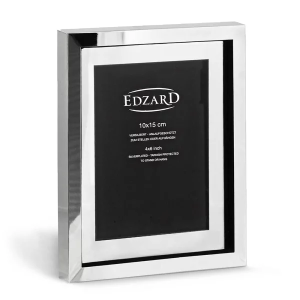 Cadre à double vitre Caserta 10x15 cm | argent | verre standard (2 mm)
