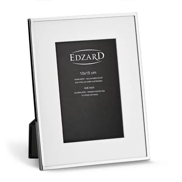Fotorahmen Rimini mit Passepartout 10x15 cm | Silber | Normalglas (2 mm)