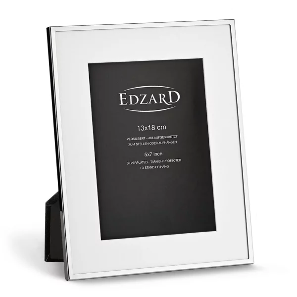 Fotorahmen Rimini mit Passepartout 13x18 cm | Silber | Normalglas (2 mm)