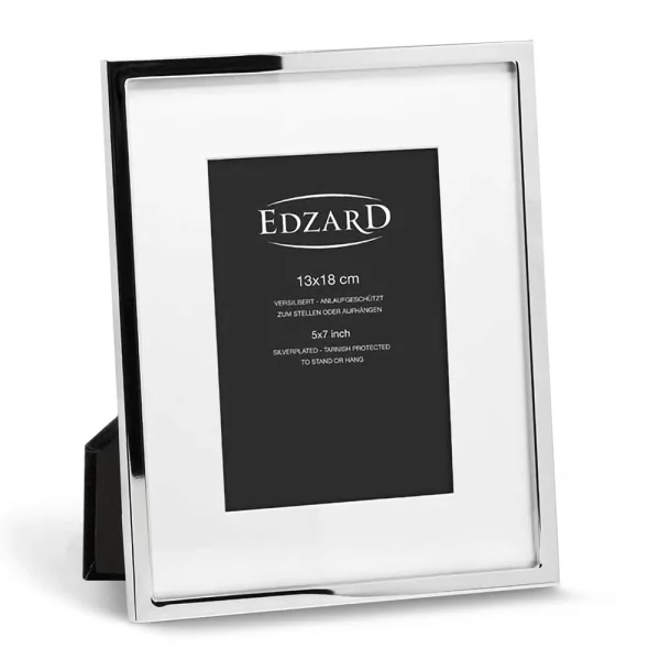 Fotorahmen Rivoli mit Passepartout 13x18 cm | Silber | Normalglas (2 mm)