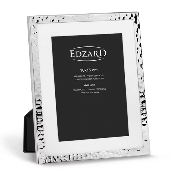 Fotorahmen Fano mit Passepartout 10x15 cm | Silber | Normalglas (2 mm)
