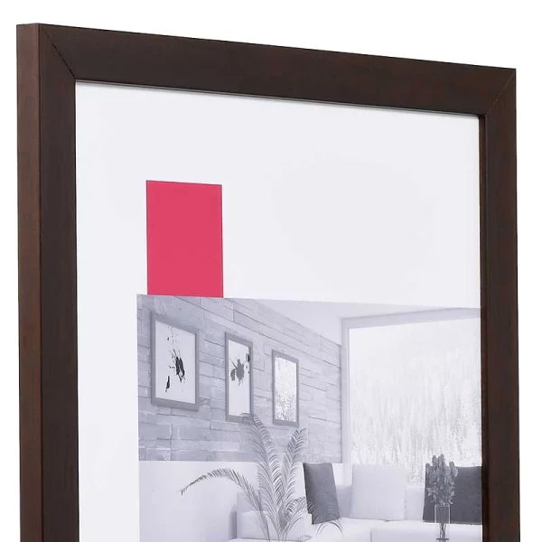 Holz-Bilderrahmen Profil Top Pro 20x20 cm | braun | Normalglas (2 mm)