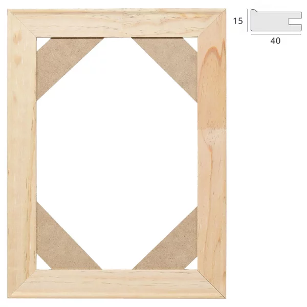 Keilrahmen 20x30 cm | Holz natur | Leerrahmen (ohne Glas und Rückwand)