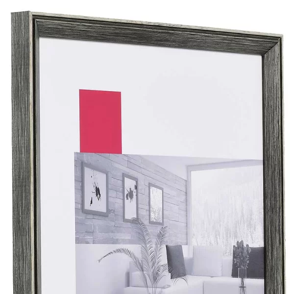 Holz-Bilderrahmen Profil 59 18x24 cm | schwarz | Normalglas (2 mm)