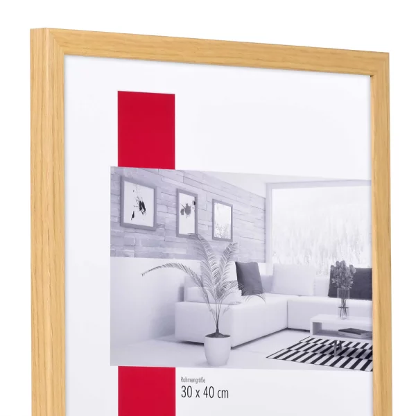 Holz-Bilderrahmen Profil 70 45x60 cm | Eiche | Normalglas (2 mm)