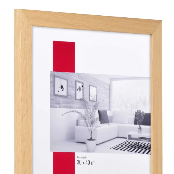 Holz-Bilderrahmen Profil 71 59,4x84,1 cm (A1) | Eiche | Normalglas (2 mm)