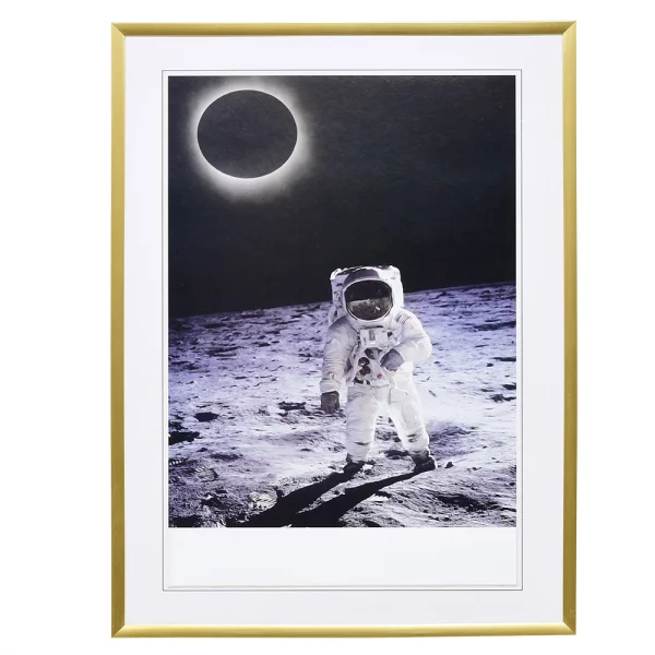 Kunststoff-Bilderrahmen Profil 1200 21x29,7 cm (A4) | gold | Normalglas (2 mm)