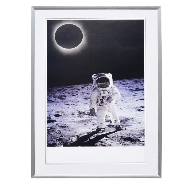 Kunststoff-Bilderrahmen Profil 1200 21x29,7 cm (A4) | silber | Normalglas (2 mm)