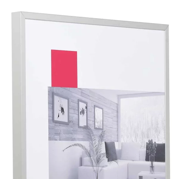 Alu-Bilderrahmen Profil S2 50x50 cm | silber matt | Normalglas (2 mm)