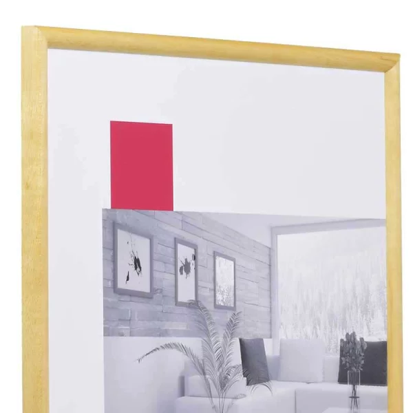 Holz-Bilderrahmen Profil 20 30x40 cm | natur | Antireflexglas mattiert (2 mm)